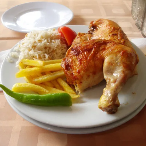Pilavlı Yarım Piliç Çevirme